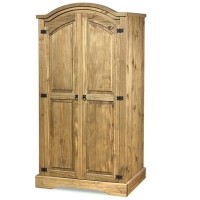 DC Corona 2 Door Wardrobe Waxed Pine